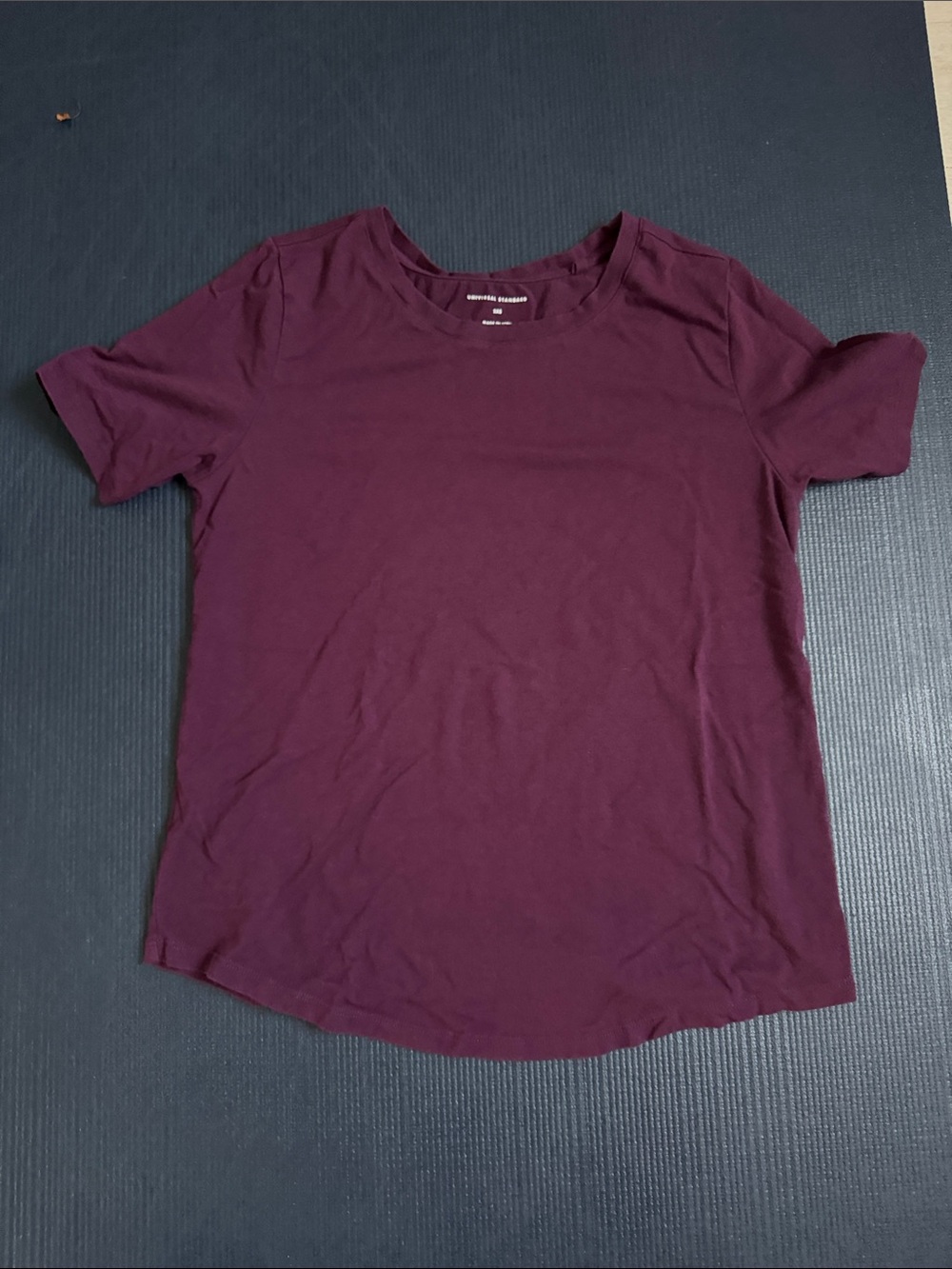 Universal Standard Men's Short Sleeve Crew Tee - Wine, 2XS(fits 6-8)